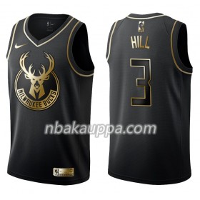 Milwaukee Bucks George Hill 3 Nike Musta Golden Edition Pelipaidat Swingman - Miesten